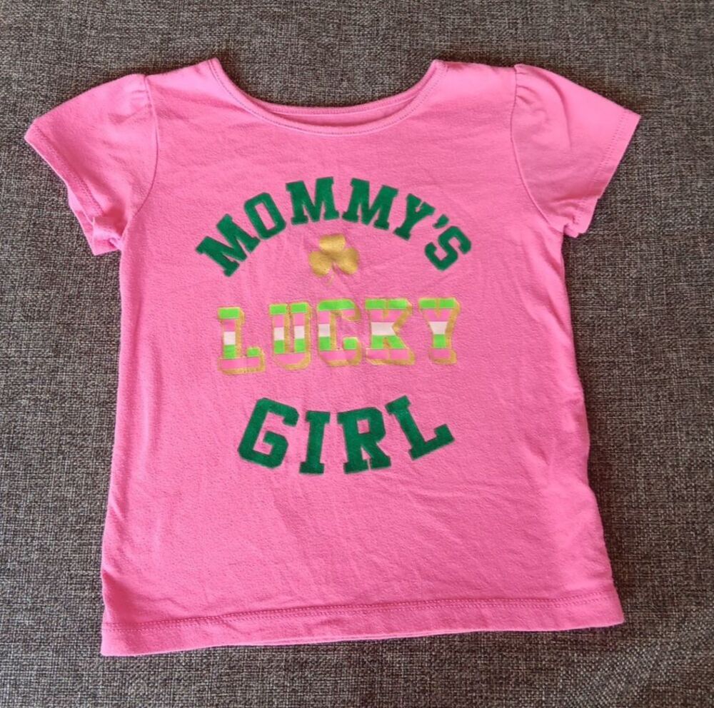 shirt 2T Celebration St Patricks Day Girls pink shamrock short sleeve